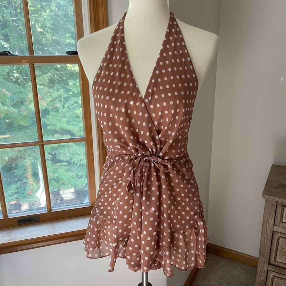 Lioness Polka Dot Halter Romper
